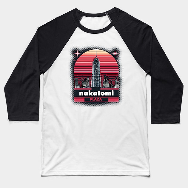 Nakatomi Plaza - Die Hard Baseball T-Shirt by k9-tee